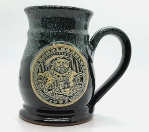 Large Artist Hallmarked Dark w Light Blue Drip Glazed Pottery RENAISSANCE 1995 - Picture 1 of 6