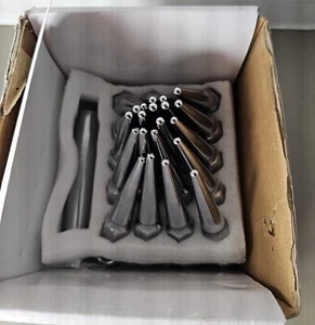 20Pc 4.5" TALL CHROME 1/2-20 SPLINE SPIKE LUG NUT+KEY FIT CHEVY CADILLAC BUICK - Picture 1 of 5