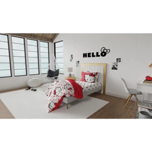 5 piece Hello Kitty Polka Dot Party Bedding Set NIP - Picture 1 of 5