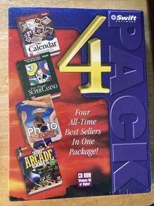 4 Pack 2000 CD Rom Calendar Super Casino Photo Editor 300 Arcade Games - Picture 1 of 4