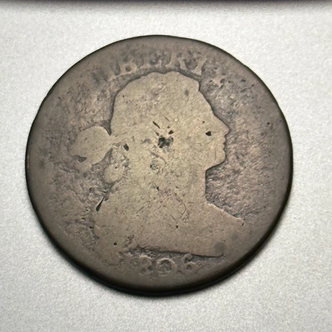 1806  DRAPED BUST LARGE CENT   AFFORDABLE KEY DATE   #1769 Cover