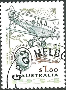 1994 Australian Pioneer Aviator Stamp - Freda Thompson First UK to Darwin Flight - Picture 1 of 1