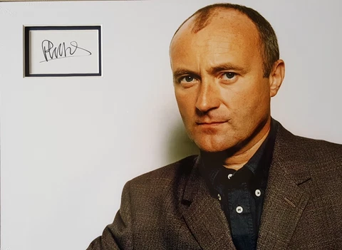 PHIL COLLINS Signed 40x29cm Photo Display IN THE AIR TONIGHT COA Cover