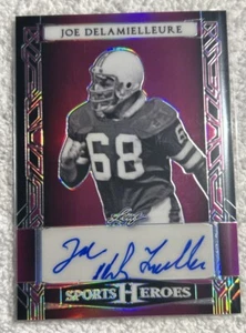 2024 Leaf Sports Heroes Joe Delamielleure Rosa Rifrattore Auto /15 #BA-JDL - Foto 1 di 3