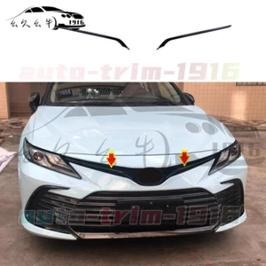 Parachoques delantero negro rejilla tira superior moldura para Toyota Camry L LE XLE 2021-2024 - Imagen 1 de 12