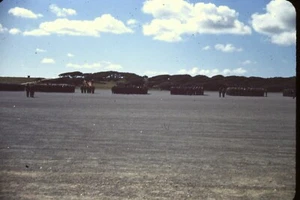 35mm Slide Army Day 1948 Col Gluckman 12 & 22 Inf Fort Ord CA Red Border - Picture 1 of 2