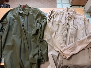 Camisas vintage Levis para hombre XL algodón denim Western Rodeo verde tostado ¡LQQK! - Imagen 1 de 11