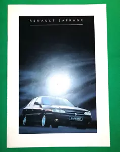 1993-94 RENAULT SAFRANE Sales Brochure - 3.0 RXE, 2.2 RT, 2.0 RN, Colours - Picture 1 of 11