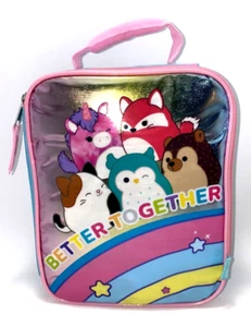 Bolsa de almuerzo Squishmallows 9,5" x 7,5" rosa azul B4-3*J - Imagen 1 de 9