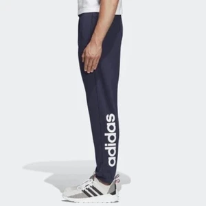 Adidas Essentials Linear Navy Jogginghose Hose für Herren Freizeit Fitnessstudio Brandneu UK S - Bild 1 von 3