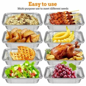 BBQ Drip Pans Aluminum Foil Grease Drip Pans Recyclable Grill Catch Tray For Out - Picture 1 of 4