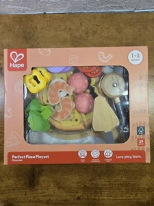 Perfect Pizza Wooden Playset 29 Pc., Imaginative Pretend Play Ages 1-3 Yrs., New - Picture 1 of 3