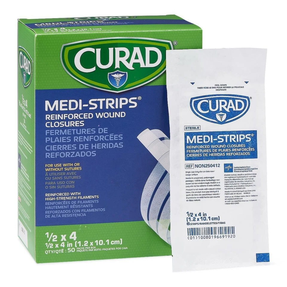 Box Of 50 Curad Sterile Medi Strips, 1/2" x 4", NON250412 - Image 1 of 1