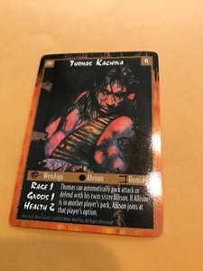 THOMAS KACHINA : RAGE UNLIMITED CCG Character card, 1995 Werewolf White Wolf TCG
