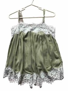 Next Strappy Top Green White Lace Detail Adjustable Straps Size 8 Ex/Condition - Picture 1 of 7
