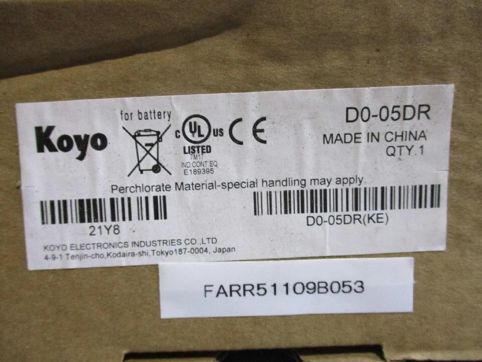 D0-05DR 1PCS NEW KOYO PLC Processor D0-05DR - Image 1 of 1