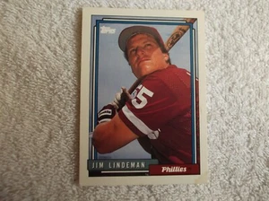 Topps 1992 / MLB "JIM LINDEMAN" #258 Philadelphia Phillies Trading Card - Bild 1 von 2
