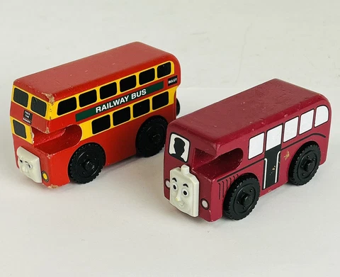 BULGY & BERTIE Thomas the Train Wooden Railway Bus Double-Decker LOT Cover