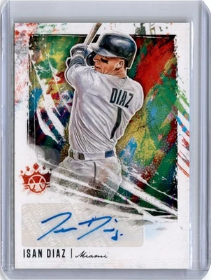 2020 Diamond Kings Signatures Isan Diaz Auto (B111) Marlins - Image 1 of 2