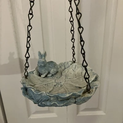 Alimentador colgante para pájaros, verde antiguo, acabado de resina polivinílica, #229-1482 Foto 1 de 4