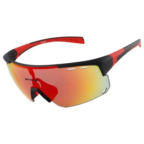 GUB 6500 Gafas de Bicicleta - UV400 Gafas de Sol Polarizadas para Montar, Negro-Rojo Foto 1 de 1