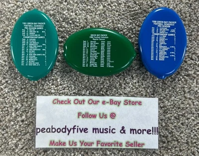 批量 3 件 绿湾包装工日程硬币 Purses 1981 年、86 年、90 Quikion、Anchor — 第 1/4 张图片