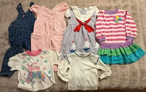 LOTTO VINTAGE 2T 4T 6 Oshkosh salopette maglione e camicia buster marrone e abito Samara USA - Foto 1 di 21