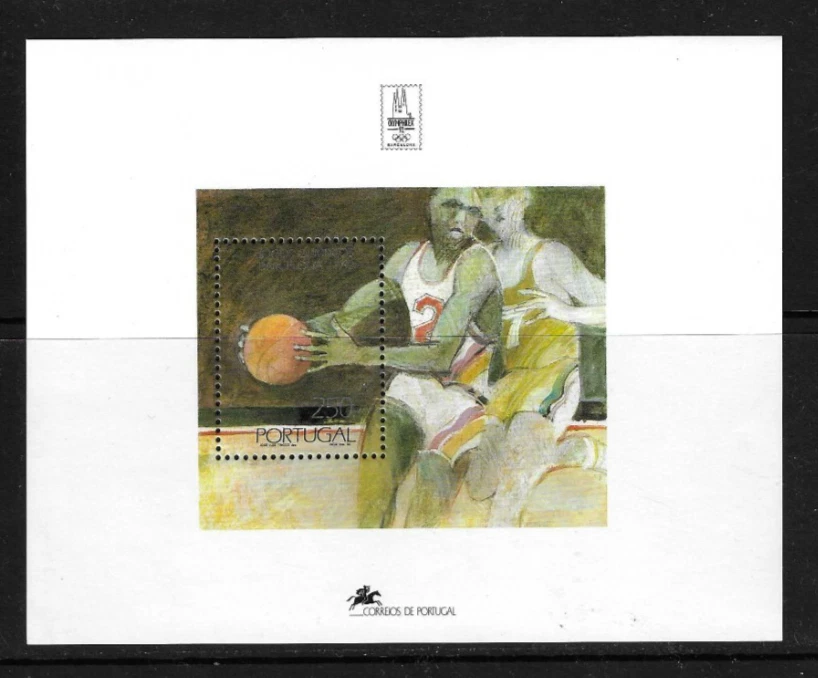 Portugal SC # 1930 Juegos Olímpicos Barcelona 1992 - Baloncesto - . MNH Foto 1 de 1