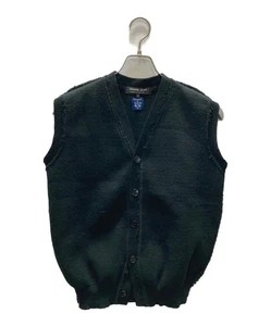 COMME des GARCONS HOMME DEUX wool knit vest Size: S Black Men DF-N507 - Picture 1 of 6