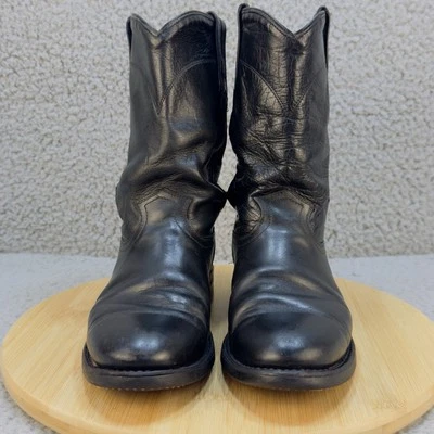 Cowtown Boots Womens 5.5 D Black Leather Roper Western Cowgirl - Image 1 of 4
