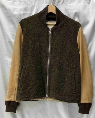 Chaqueta Remi Relief Lana Brw Liso Ljka Cuero Manga Talla S Foto 1 de 4