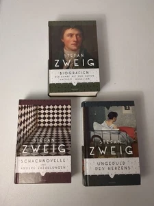Stefan Zweig Lot of 3 Books IN GERMAN - Schachnovelle, Ungeduld, Biografien. Lib - Bild 1 von 19