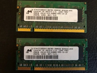 Micron RAM PC2 5300 256mb x 2 RAM / Memory - Image 1 of 3