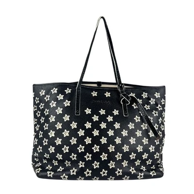 Auth JIMMY CHOO Shoulder Bag Tote Bag Black/White Leather - z6263 - Image 1 of 4