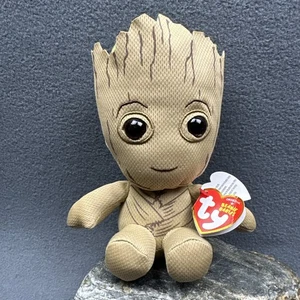 Marvel's Guardians of the Galaxy TY Beanie Babys 7 Zoll Baby Groot Plüschpuppe mit Etikett - Bild 1 von 11