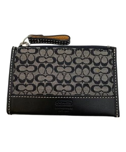 Cartera COACH Beige Negra para Mujer Usada de Japón 5F2605 - Imagen 1 de 6