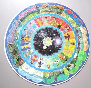 COMPLETE Vintage Unicef Friendship Jigsaw Puzzle 200 pcs circle world - Picture 1 of 6