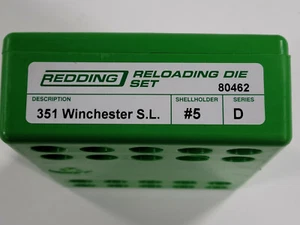 80462 REDDING 3-DIE STRAIGHT WALL FULL LENGTH DIE SET - 351 WINCHESTER S.L.  - Picture 1 of 2