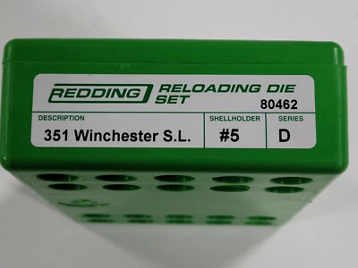 80462 REDDING 3-DIE STRAIGHT WALL FULL LENGTH DIE SET - 351 WINCHESTER S.L.  - Image 1 of 2