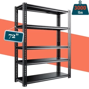 Heavy Duty Shelf Unit Garage Metal Storage Adjustable Warehouse Shelves 3000LBS - Picture 1 of 34