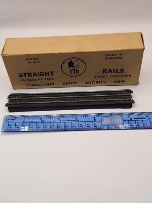6 Vintage Bakelite Boxed TTR Trix Twin Railway Track  Straight-Model N° 420/1  - Image 1 of 4