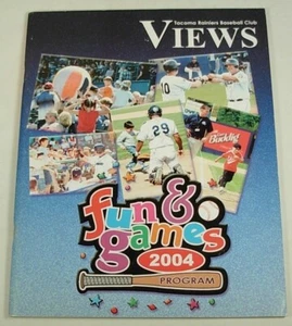Programa de béisbol Tacoma Rainiers Seattle Mariners 2004 Pat Borders - Imagen 1 de 6