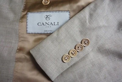 Canali 1934 ACTUAL Marrón Claro 100% Lana 2 Piezas Traje Chaqueta Pantalones Talla 52R EE. UU. 62EU Foto 1 de 4