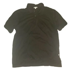 James Perse Standard Polo Shirt Mens Size 3 US Large Black cotton University - Picture 1 of 6