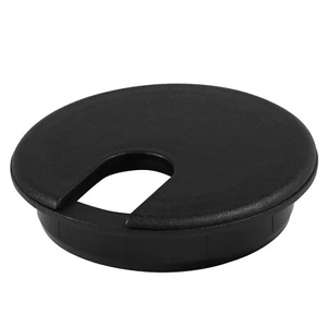 25x (76 Mm) 3" Round Black Computer Desk Table Port Wire Cable Hole Cover Gromme - Picture 1 of 10