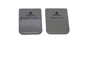 2x PS1 Memory Card Original Sony Playstation Grau Speicherkarte - Bild 1 von 1