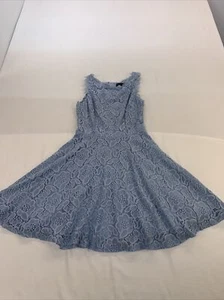 Jodi Kristopher Womens Juniors Size 3 (S) Blue Lace Fit & Flare Sleeveless Dress - Picture 1 of 11