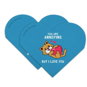 You Are Annoying But I Love You Funny Heart Faux Leather Bookmark Set - Imagen 1 de 4