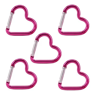 5Pcs Heart Shape Carabiner Clip Carabiner Keychains for Handbag Hardware - Image 1 of 4