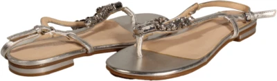 Nine West Zui Womens Thong Sandal Silver US Size 6 M - Image 1 of 3